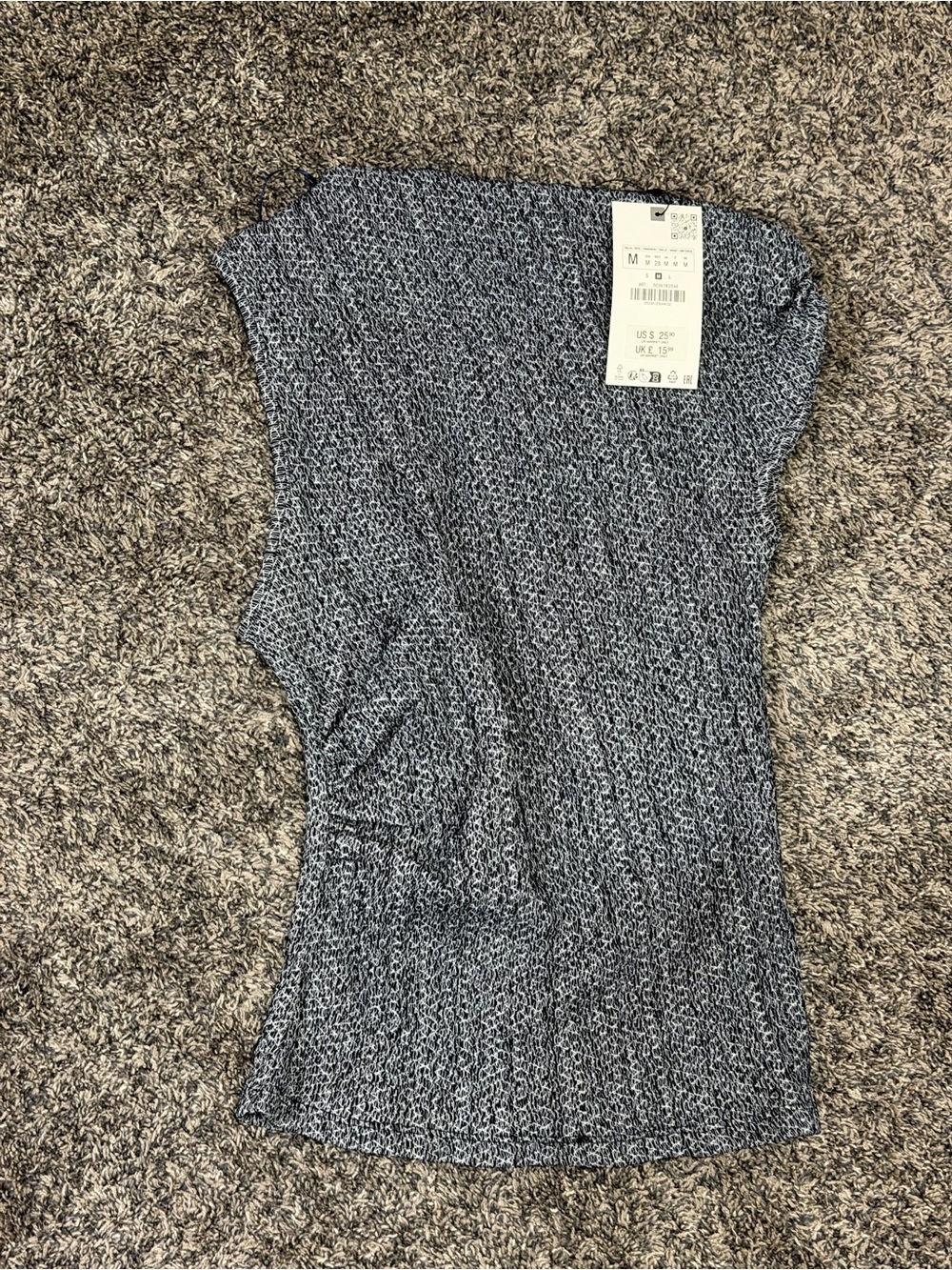 Zara Women’s Blue Knit Sleeveless Top and Pant set